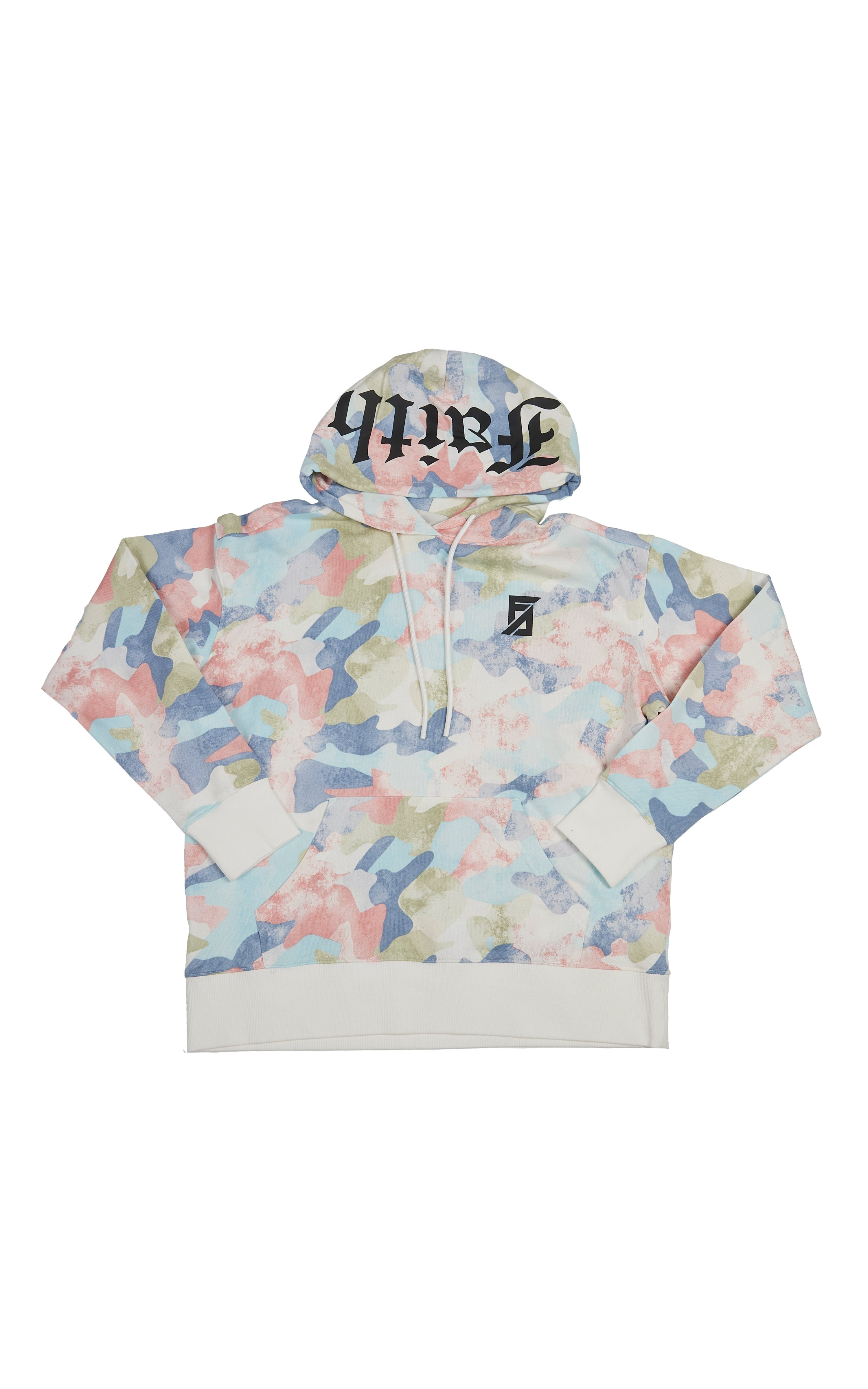 PASTEL CAMO FAITH OVERSIZED HOODIE