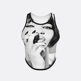 ET OUI JE FUME! RACERBACK PRINTED TANK TOP | Ellen Von Unwerth