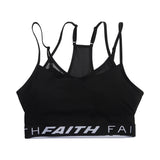 BLACK LETY STRAPPY SPORTS BRA TANK