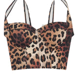 LEOPARD DOLCE BUSTIER BRA TOP