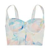 PASTEL CAMO DOLCE BUSTIER BRA TOP