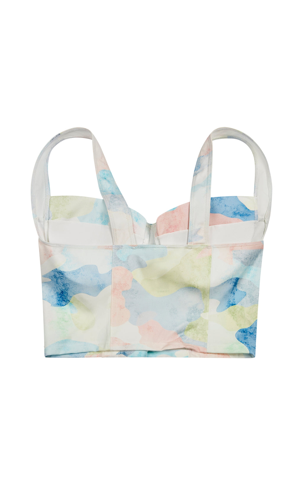 PASTEL CAMO DOLCE BUSTIER BRA TOP