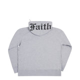 GREY FAITH OVERSIZED HOODIE