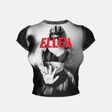 STEAMY! CROPPED PRINTED BABY T-SHIRT | Ellen Von Unwerth